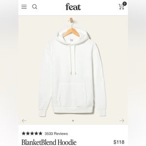 White hoodie, Feat XS